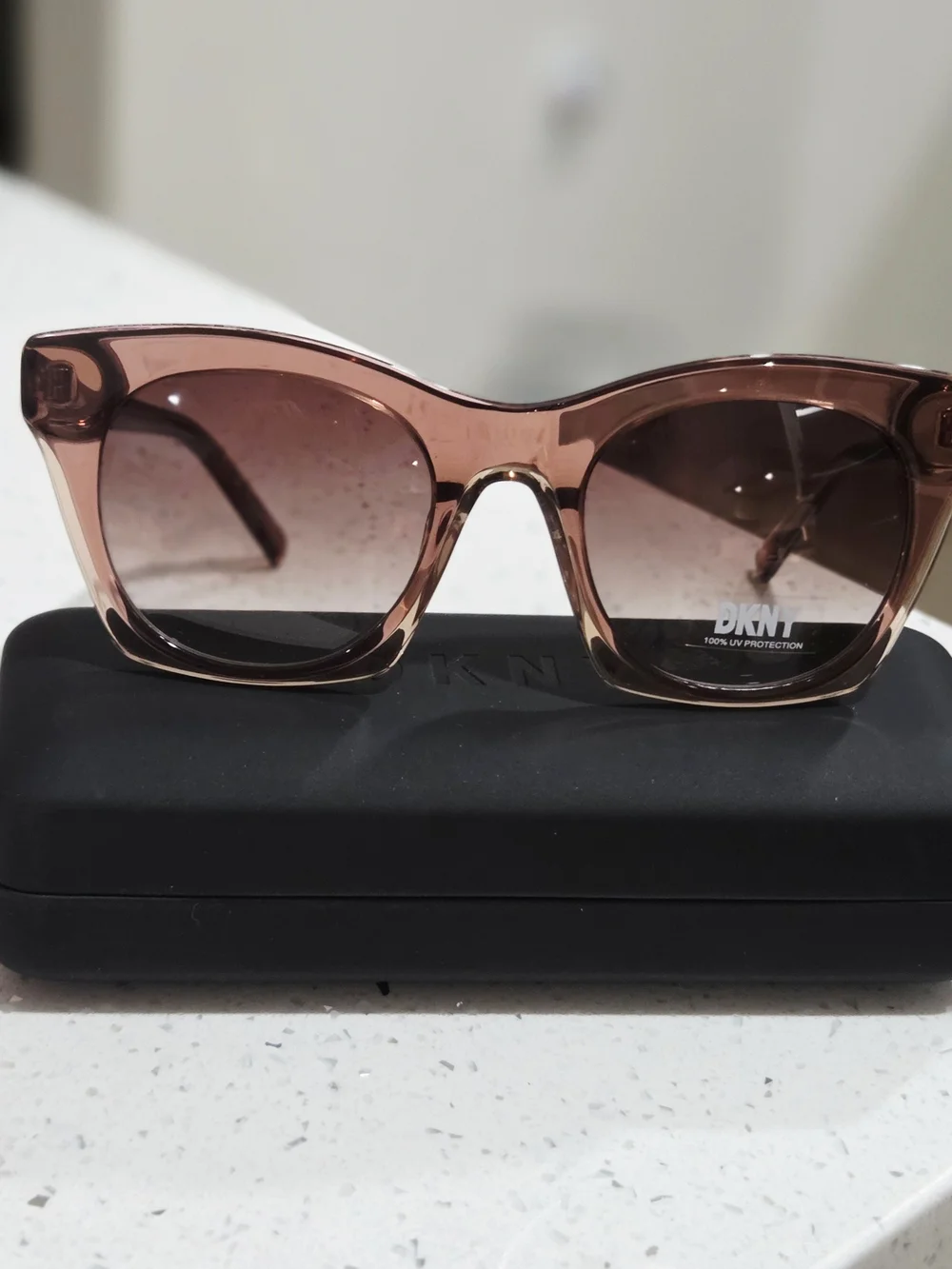 DKNY Women's Square Sunglasses in Light Brown